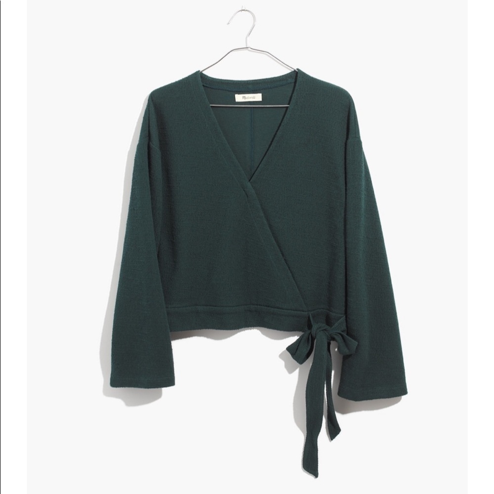 Madewell Texture and Thread wrap top S spruce